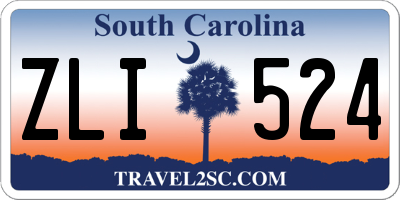 SC license plate ZLI524
