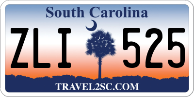SC license plate ZLI525