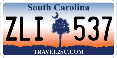 SC license plate ZLI537