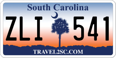 SC license plate ZLI541