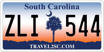 SC license plate ZLI544