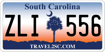 SC license plate ZLI556