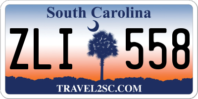 SC license plate ZLI558