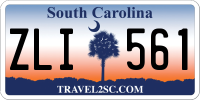 SC license plate ZLI561