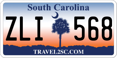 SC license plate ZLI568