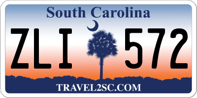 SC license plate ZLI572
