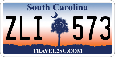 SC license plate ZLI573