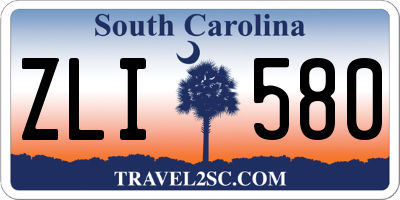 SC license plate ZLI580