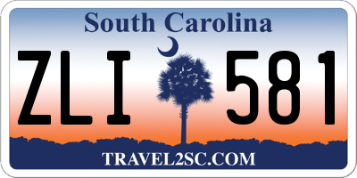 SC license plate ZLI581