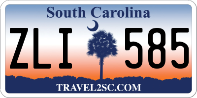 SC license plate ZLI585