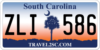 SC license plate ZLI586