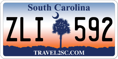 SC license plate ZLI592