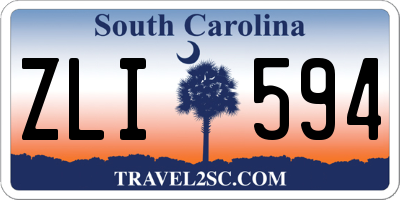 SC license plate ZLI594
