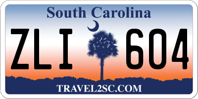 SC license plate ZLI604