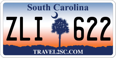 SC license plate ZLI622