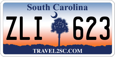 SC license plate ZLI623