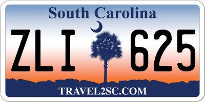 SC license plate ZLI625