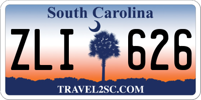 SC license plate ZLI626
