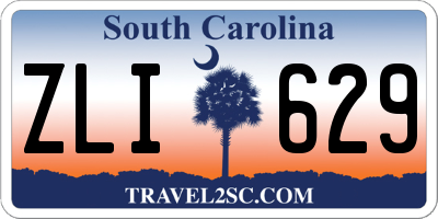 SC license plate ZLI629