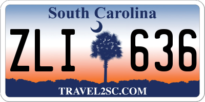 SC license plate ZLI636