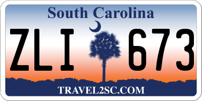 SC license plate ZLI673