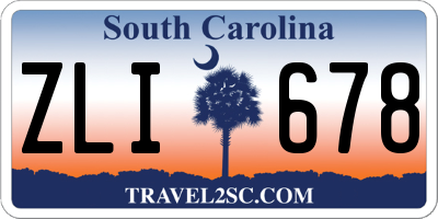 SC license plate ZLI678
