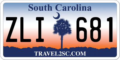 SC license plate ZLI681