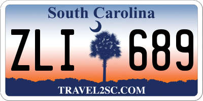SC license plate ZLI689