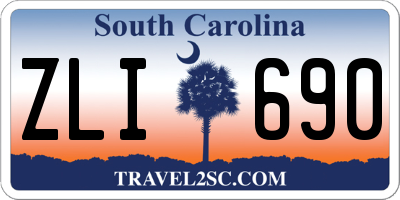 SC license plate ZLI690