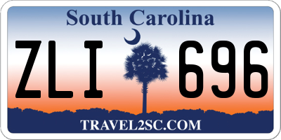 SC license plate ZLI696