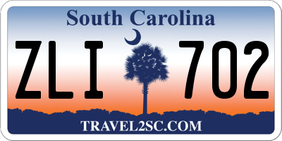 SC license plate ZLI702