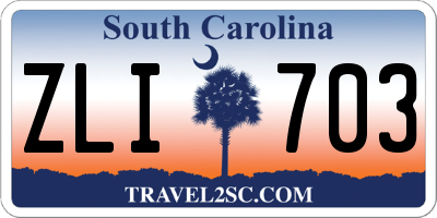 SC license plate ZLI703