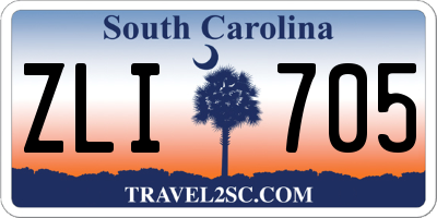 SC license plate ZLI705