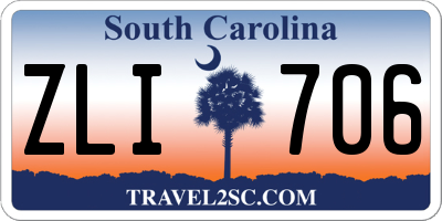 SC license plate ZLI706