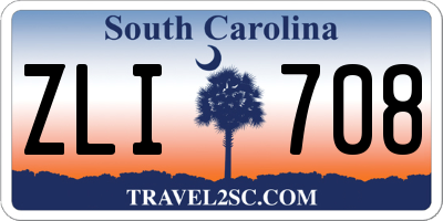 SC license plate ZLI708