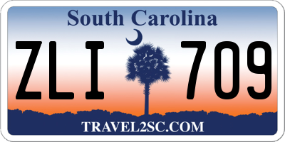 SC license plate ZLI709
