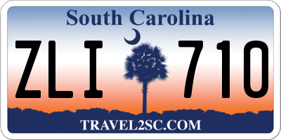 SC license plate ZLI710