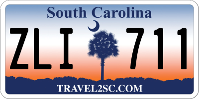 SC license plate ZLI711