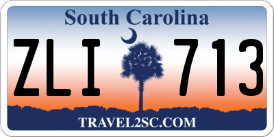 SC license plate ZLI713