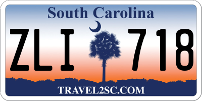 SC license plate ZLI718
