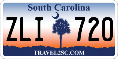 SC license plate ZLI720