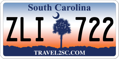 SC license plate ZLI722