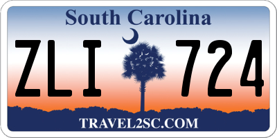 SC license plate ZLI724