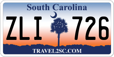 SC license plate ZLI726