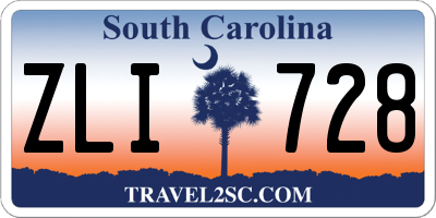 SC license plate ZLI728