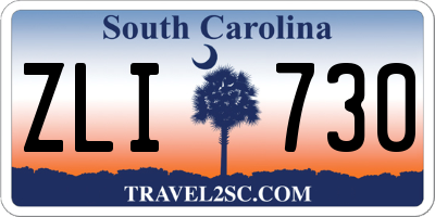 SC license plate ZLI730