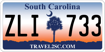 SC license plate ZLI733