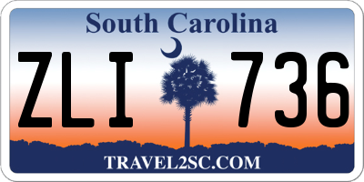 SC license plate ZLI736