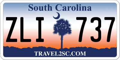 SC license plate ZLI737