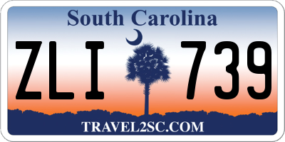 SC license plate ZLI739